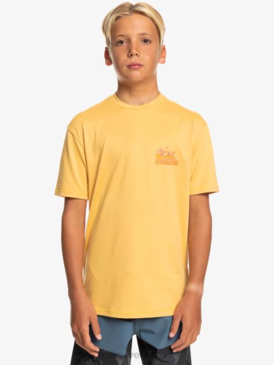 garçons Quiksilver 8-16 mix session upf 50 t-shirt de surf à manches courtes D6PT2015 blé