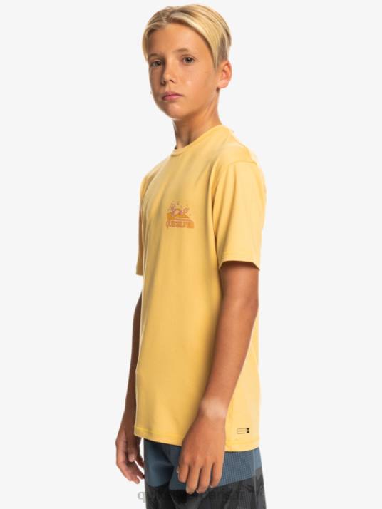 garçons Quiksilver 8-16 mix session upf 50 t-shirt de surf à manches courtes D6PT2015 blé