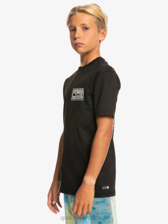 garçons Quiksilver 8-16 mix session upf 50 t-shirt de surf à manches courtes D6PT2016 noir