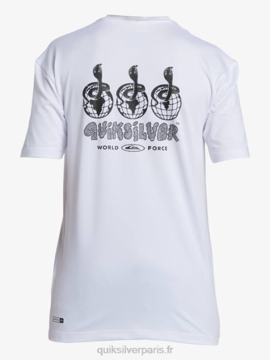 garçons Quiksilver 8-16 mix session upf 50 t-shirt de surf à manches courtes D6PT2017 blanc