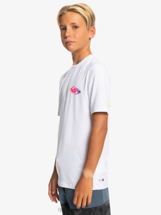 garçons Quiksilver 8-16 radical upf 50 t-shirt de surf D6PT2010 blanc