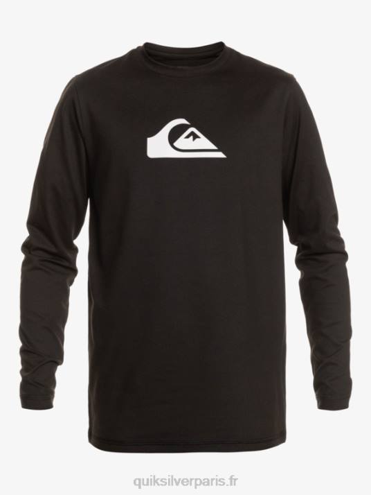 garçons Quiksilver 8-16 solid streak ls t-shirt de surf pour jeunes l/sl D6PT2117 noir