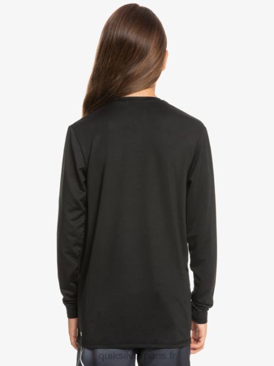 garçons Quiksilver 8-16 solid streak ls t-shirt de surf pour jeunes l/sl D6PT2117 noir