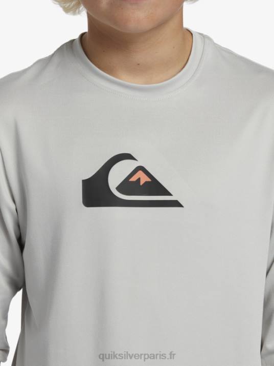 garçons Quiksilver 8-16 solid streak ls t-shirt de surf pour jeunes l/sl D6PT2119 gris violet