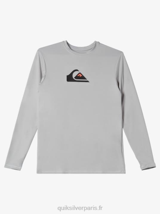 garçons Quiksilver 8-16 solid streak ls t-shirt de surf pour jeunes l/sl D6PT2119 gris violet
