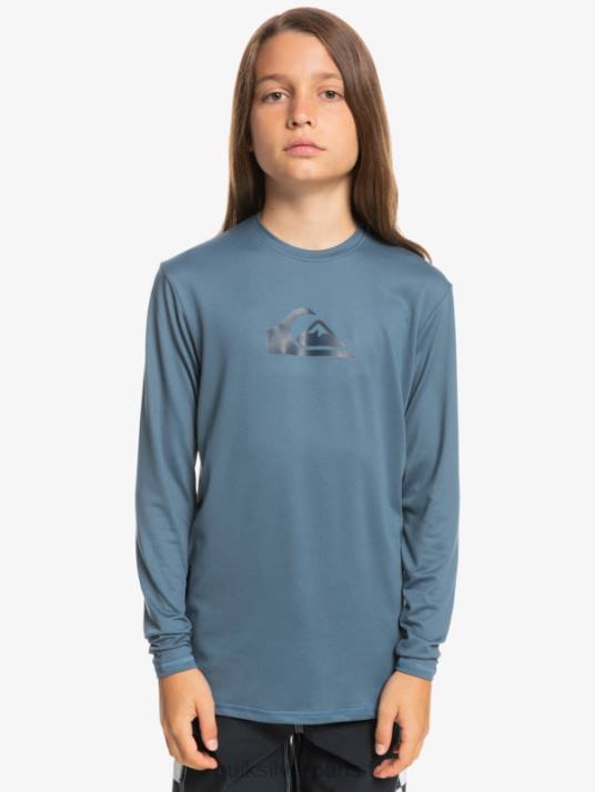 garçons Quiksilver 8-16 solid streak ls t-shirt de surf pour jeunes l/sl D6PT2121 mer de Béring