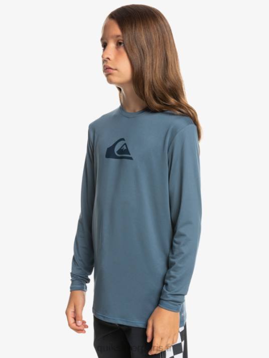 garçons Quiksilver 8-16 solid streak ls t-shirt de surf pour jeunes l/sl D6PT2121 mer de Béring