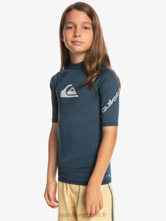 garçons Quiksilver 8-16 t-shirt de surf ss jeunesse s/sl all time D6PT2061 blazer bleu marine chiné