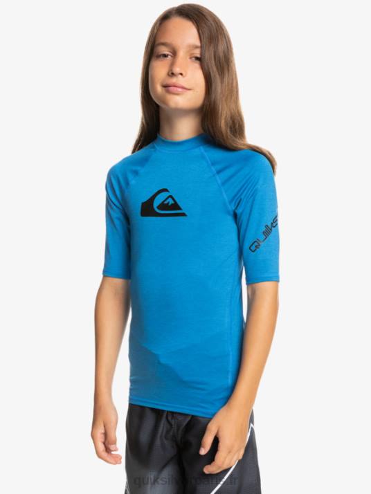 garçons Quiksilver 8-16 t-shirt de surf ss jeunesse s/sl all time D6PT2063 tuba bleu chiné