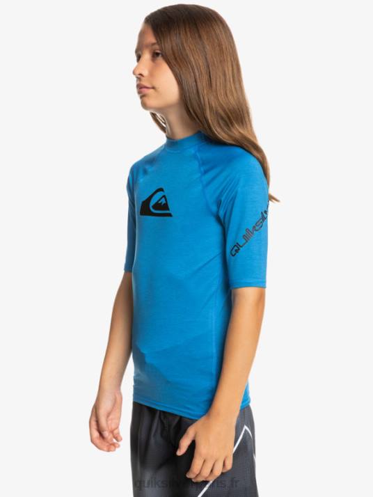 garçons Quiksilver 8-16 t-shirt de surf ss jeunesse s/sl all time D6PT2063 tuba bleu chiné