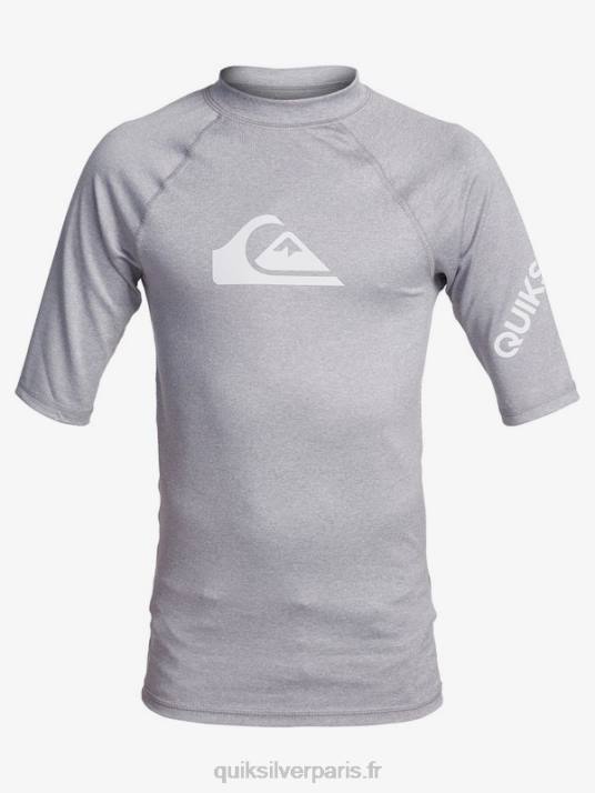 garçons Quiksilver 8-16 tous les temps à manches courtes upf 50 rashguard D6PT2246 bruyère