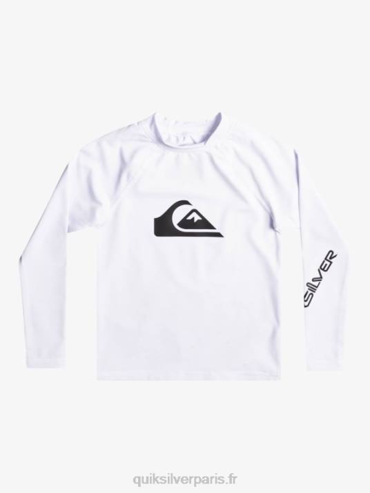 garçons Quiksilver T-shirt de surf 2-7 all time ls l/sl D6PT2073 blanc