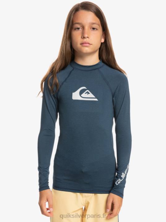 garçons Quiksilver T-shirt de surf 8-16 all time ls jeunesse l/sl D6PT2099 blazer bleu marine chiné