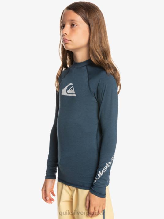garçons Quiksilver T-shirt de surf 8-16 all time ls jeunesse l/sl D6PT2099 blazer bleu marine chiné