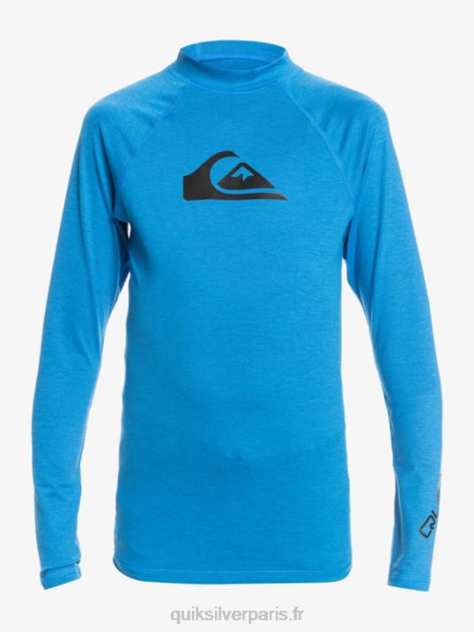 garçons Quiksilver T-shirt de surf 8-16 all time ls jeunesse l/sl D6PT2100 tuba bleu chiné