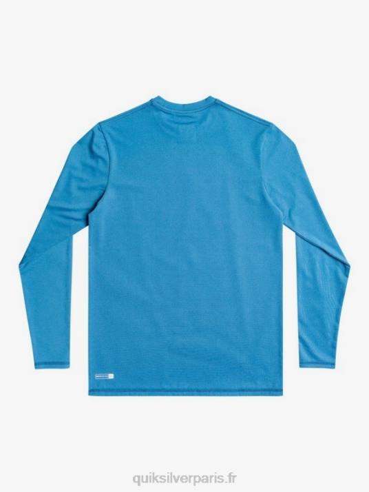 garçons Quiksilver T-shirt de surf UPF 50 à manches longues Heritage Heather 8-16 D6PT2262 bruyère bleue de Vallarta