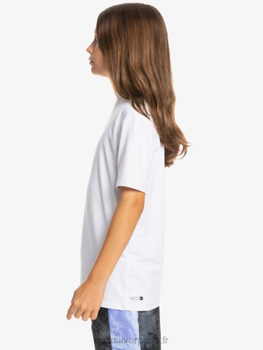 garçons Quiksilver T-shirt de surf à manches courtes UPF 50 8-16 D6PT2132 blanc