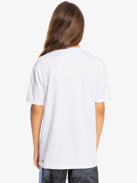 garçons Quiksilver T-shirt de surf à manches courtes UPF 50 8-16 D6PT2132 blanc