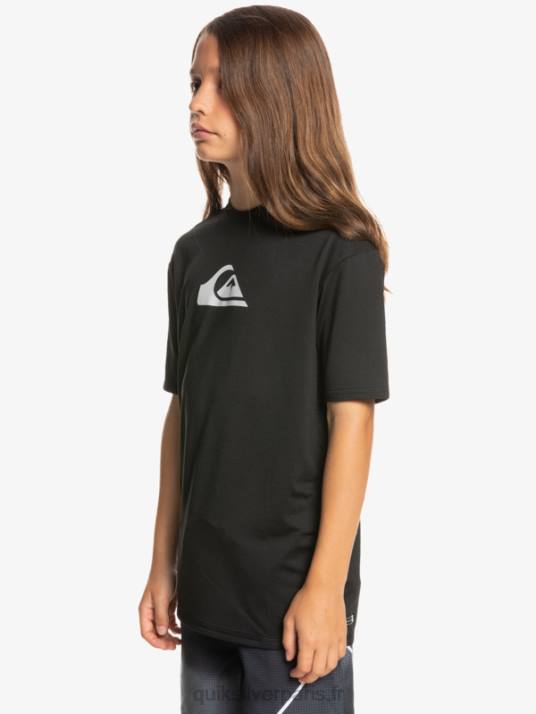 garçons Quiksilver T-shirt de surf à manches courtes UPF 50 8-16 D6PT2134 noir