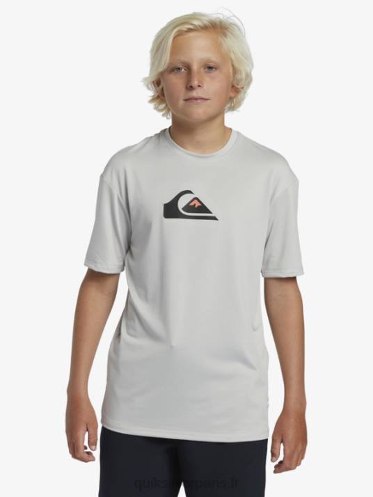 garçons Quiksilver T-shirt de surf à manches courtes UPF 50 8-16 D6PT2135 gris violet