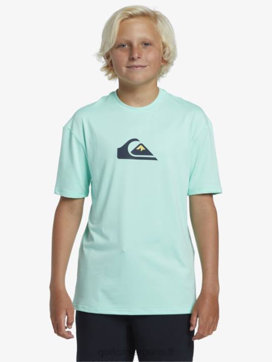 garçons Quiksilver T-shirt de surf à manches courtes UPF 50 8-16 D6PT2137 verre de plage