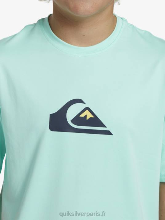 garçons Quiksilver T-shirt de surf à manches courtes UPF 50 8-16 D6PT2137 verre de plage
