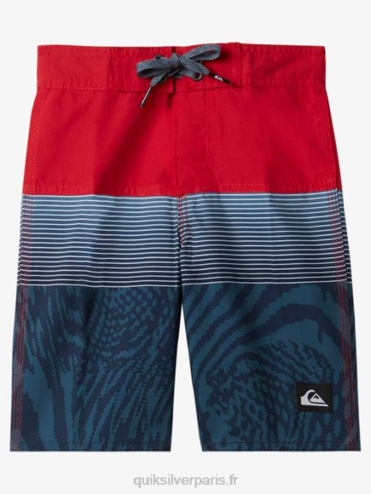 garçons Quiksilver 2-7 panneaux quotidiens 14 boardshorts D6PT1896 rouge à haut risque