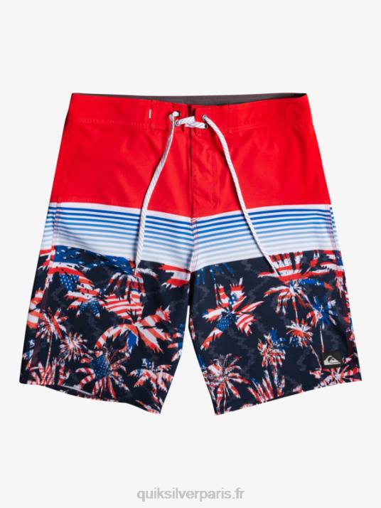 garçons Quiksilver 8-16 panneau de tous les jours et 17 boardshort D6PT2276 rouge à haut risque