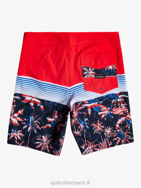 garçons Quiksilver 8-16 panneau de tous les jours et 17 boardshort D6PT2276 rouge à haut risque