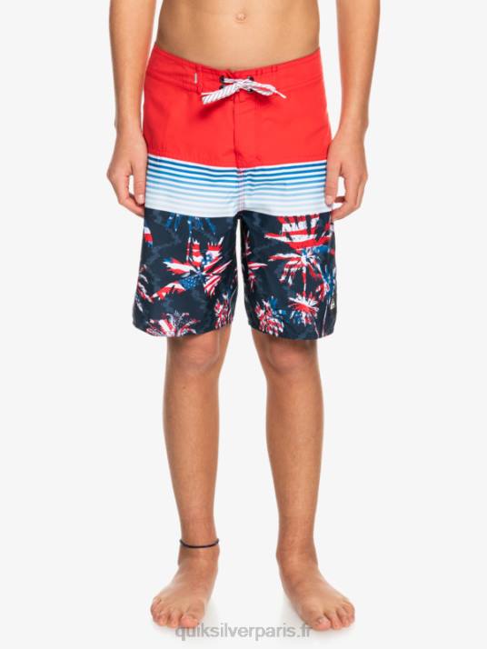 garçons Quiksilver 8-16 panneau de tous les jours et 17 boardshort D6PT2276 rouge à haut risque