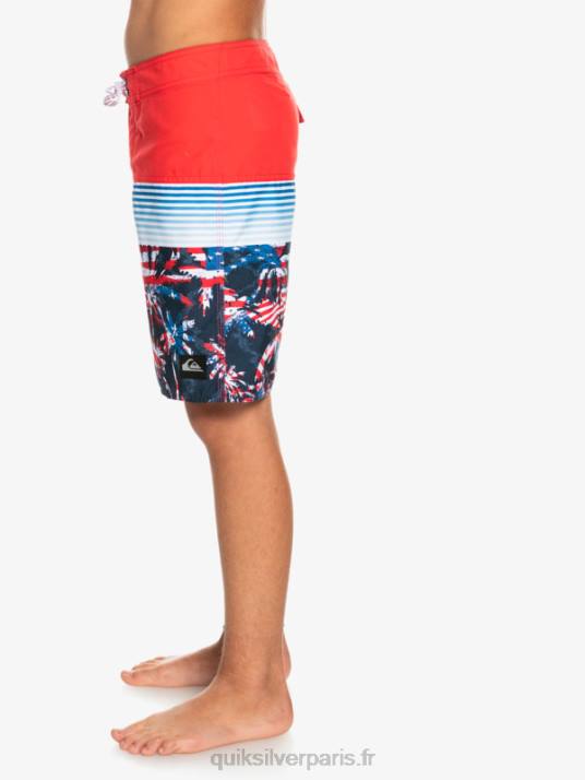 garçons Quiksilver 8-16 panneau de tous les jours et 17 boardshort D6PT2276 rouge à haut risque