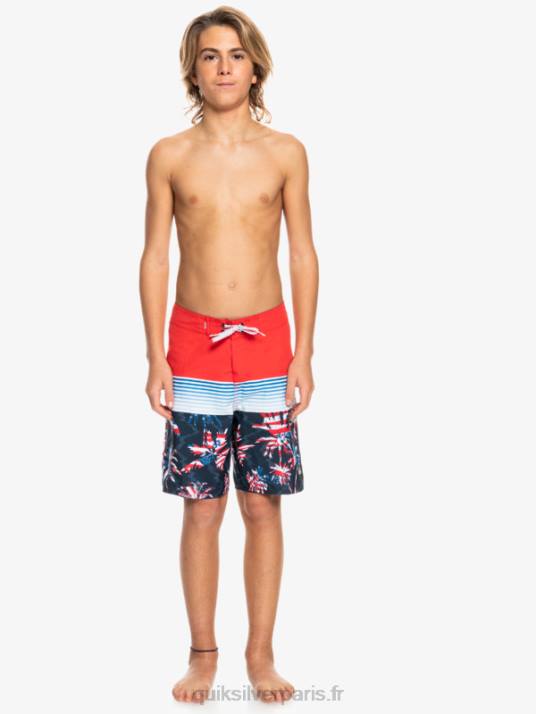 garçons Quiksilver 8-16 panneau de tous les jours et 17 boardshort D6PT2276 rouge à haut risque