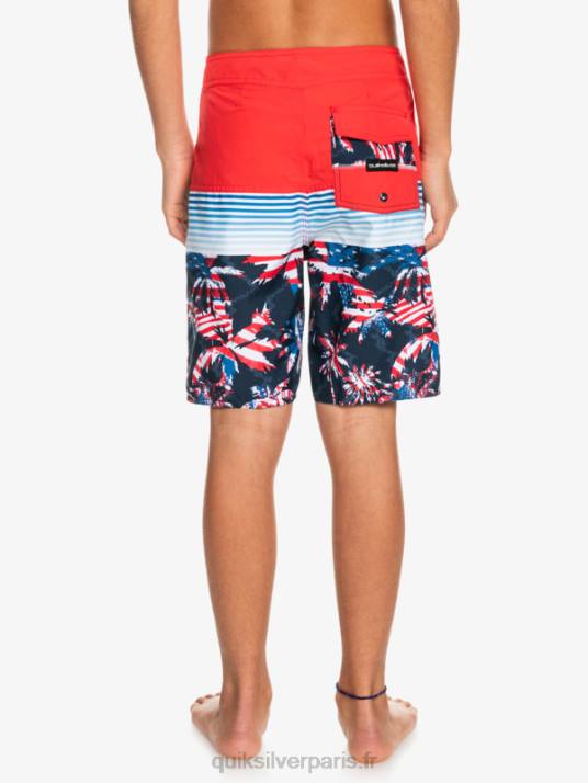 garçons Quiksilver 8-16 panneau de tous les jours et 17 boardshort D6PT2276 rouge à haut risque