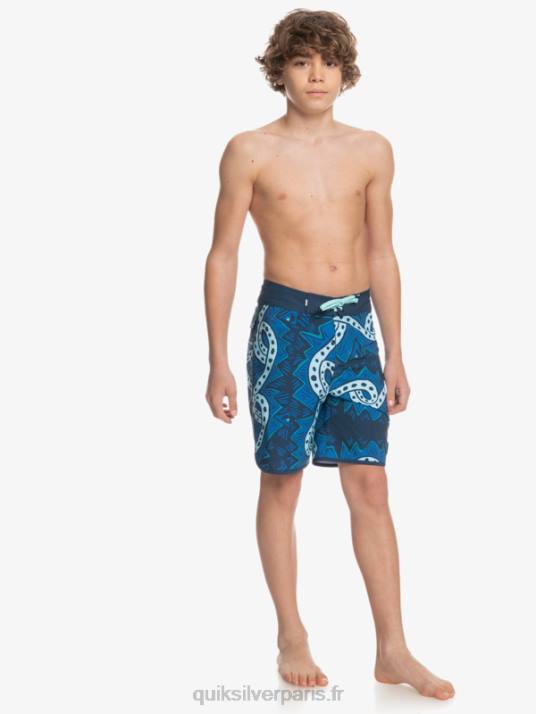garçons Quiksilver 8-16 surfsilk retour 17 boardshorts D6PT2328 insigne bleu