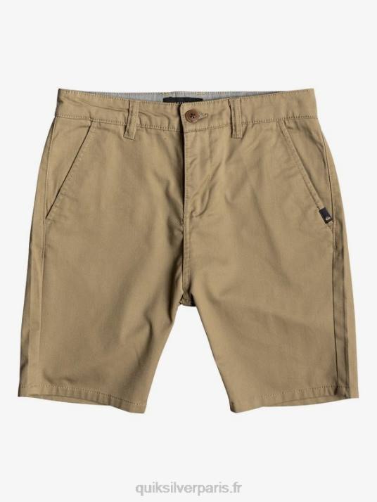 garçons Quiksilver 8-16 new daily union 17 short chino D6PT2278 bois d'orme