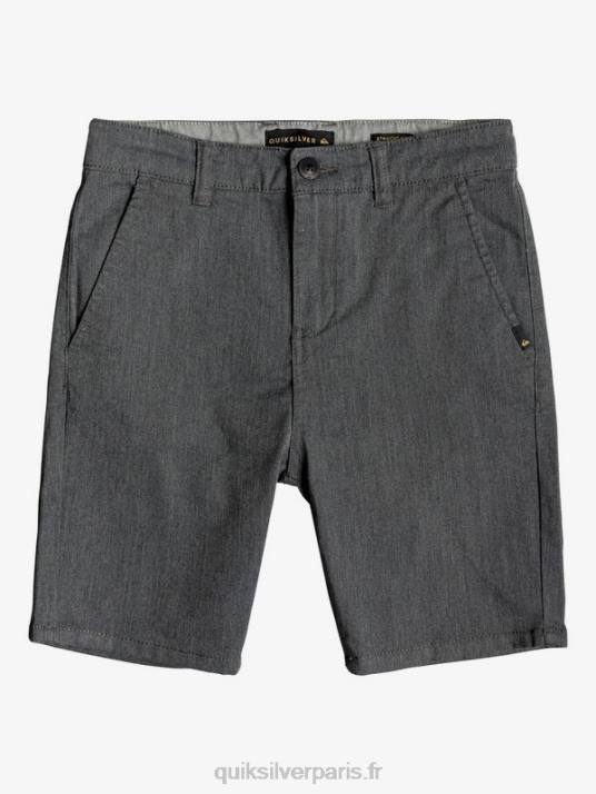 garçons Quiksilver 8-16 new daily union 17 short chino D6PT2279 chiné gris foncé