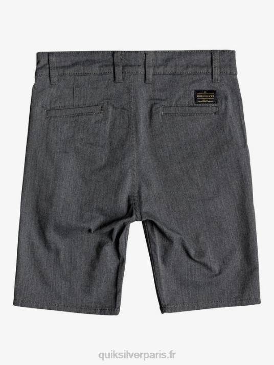 garçons Quiksilver 8-16 new daily union 17 short chino D6PT2279 chiné gris foncé