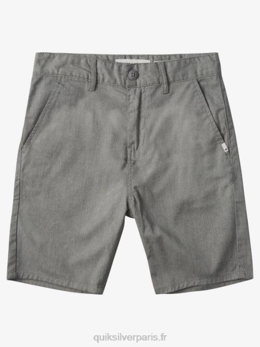 garçons Quiksilver 8-16 new daily union short chino extensible D6PT2108 gris clair chiné