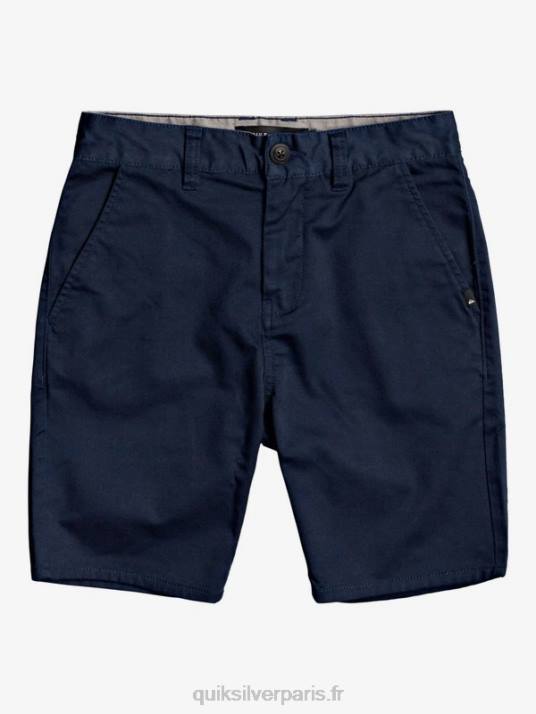 garçons Quiksilver 8-16 new daily union short chino extensible D6PT2110 blazer bleu marine