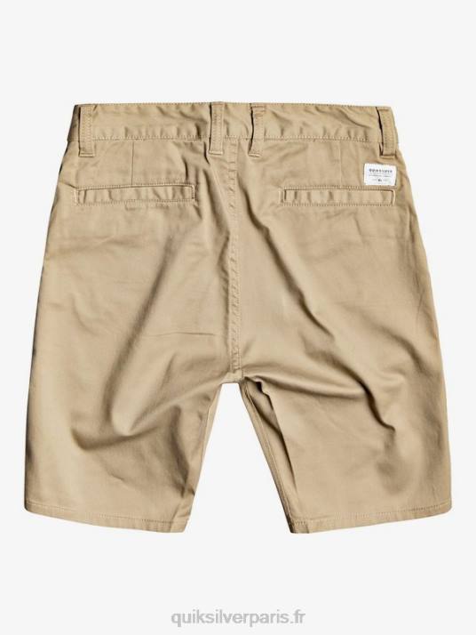 garçons Quiksilver 8-16 new daily union short chino extensible D6PT2111 bois d\'orme