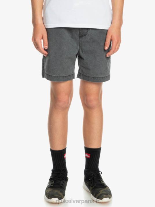 garçons Quiksilver 8-16 taxer 15 short taille élastique D6PT2079 noir