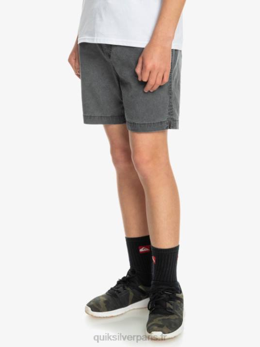 garçons Quiksilver 8-16 taxer 15 short taille élastique D6PT2079 noir