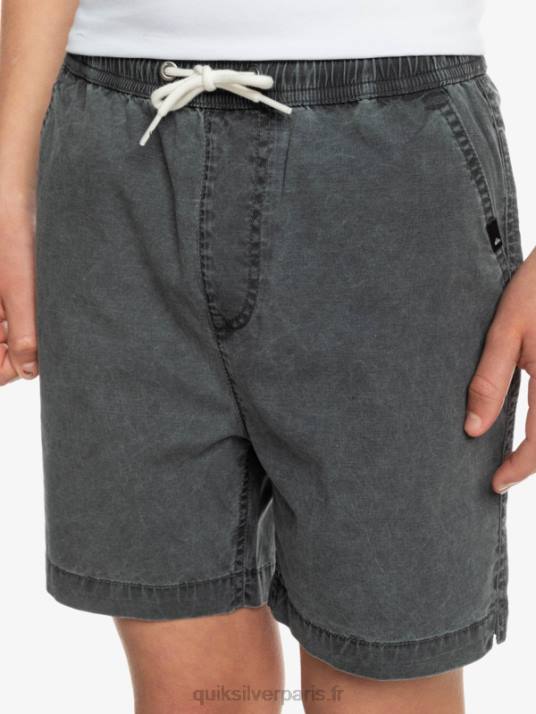 garçons Quiksilver 8-16 taxer 15 short taille élastique D6PT2079 noir