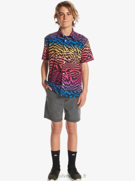 garçons Quiksilver 8-16 taxer 15 short taille élastique D6PT2079 noir