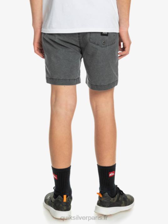garçons Quiksilver 8-16 taxer 15 short taille élastique D6PT2079 noir