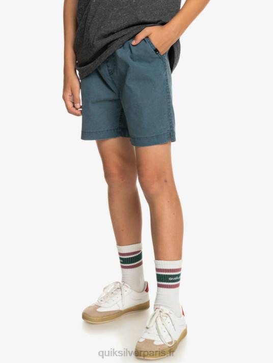 garçons Quiksilver 8-16 taxer 15 short taille élastique D6PT2081 La marine de minuit