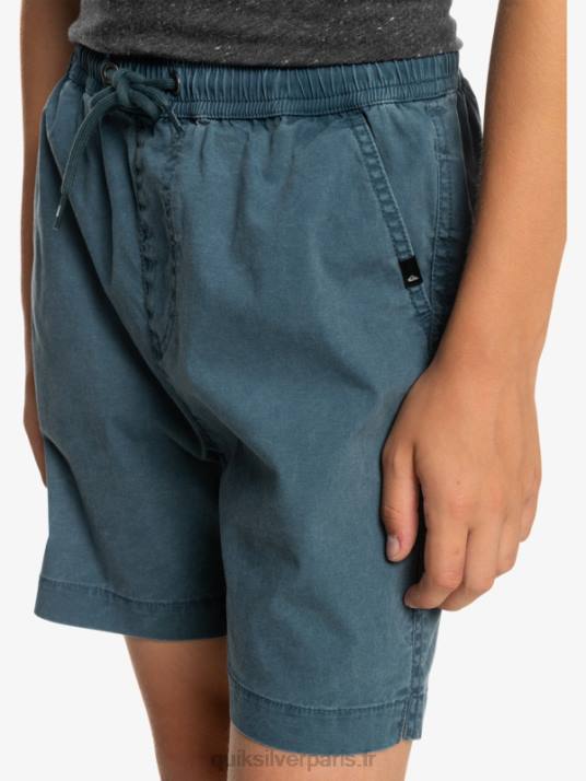 garçons Quiksilver 8-16 taxer 15 short taille élastique D6PT2081 La marine de minuit