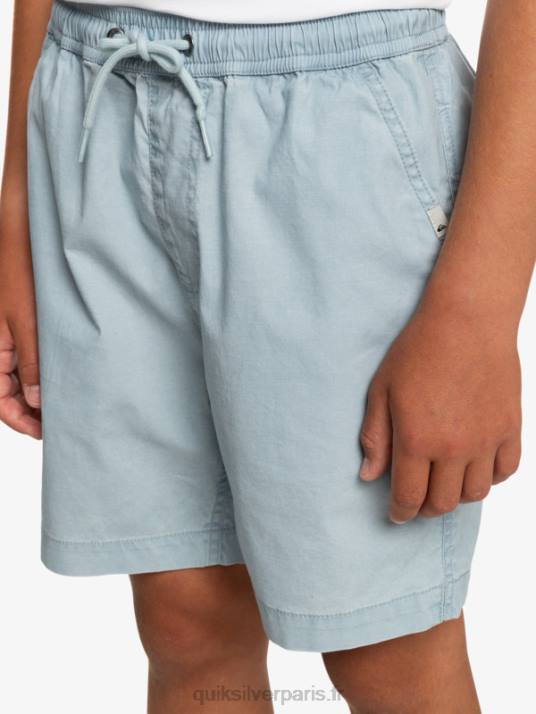 garçons Quiksilver 8-16 taxer 15 short taille élastique D6PT2082 bleu céleste