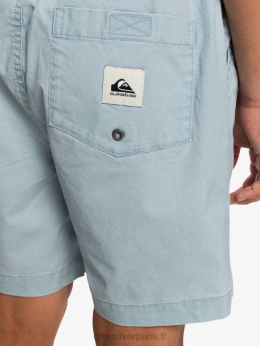 garçons Quiksilver 8-16 taxer 15 short taille élastique D6PT2082 bleu céleste