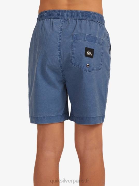garçons Quiksilver 8-16 taxer 15 short taille élastique D6PT2083 insigne bleu
